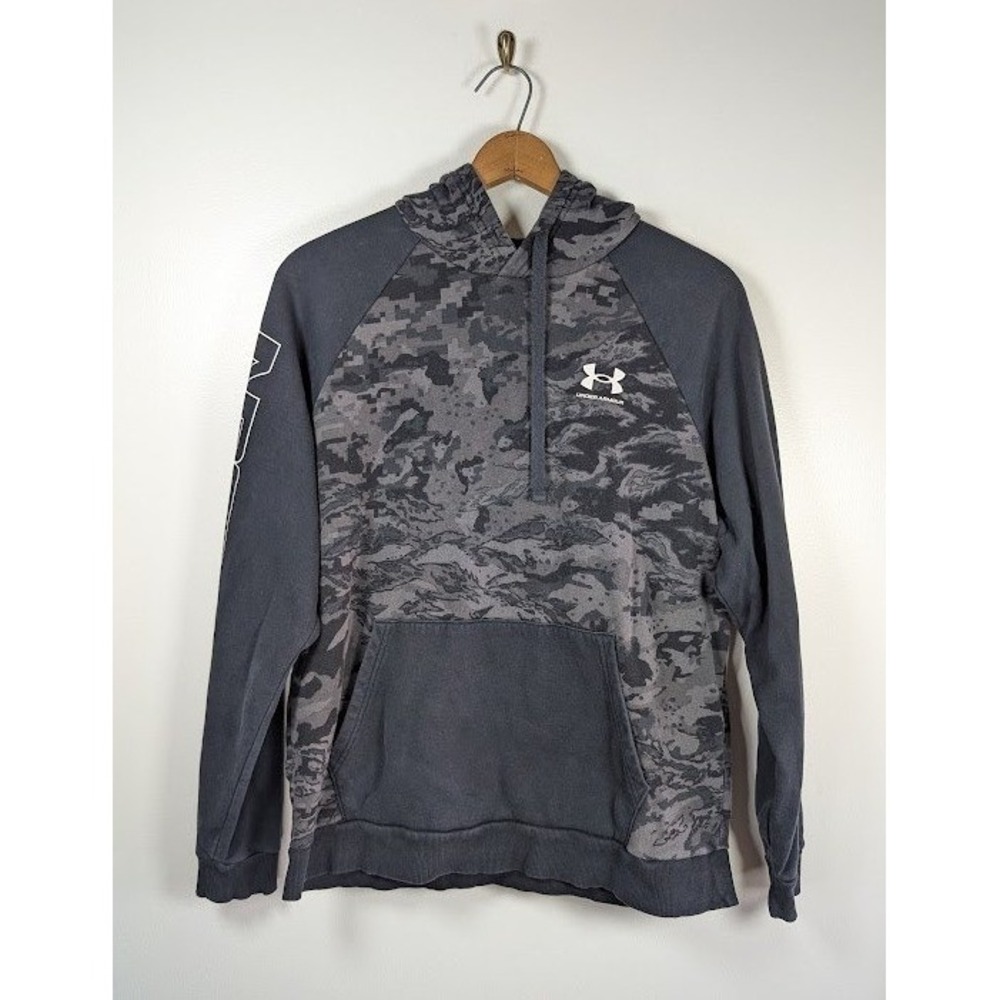 Under Armour Rival Loose Fleece Hoodie Men's Size Large Digital Camo Pullover